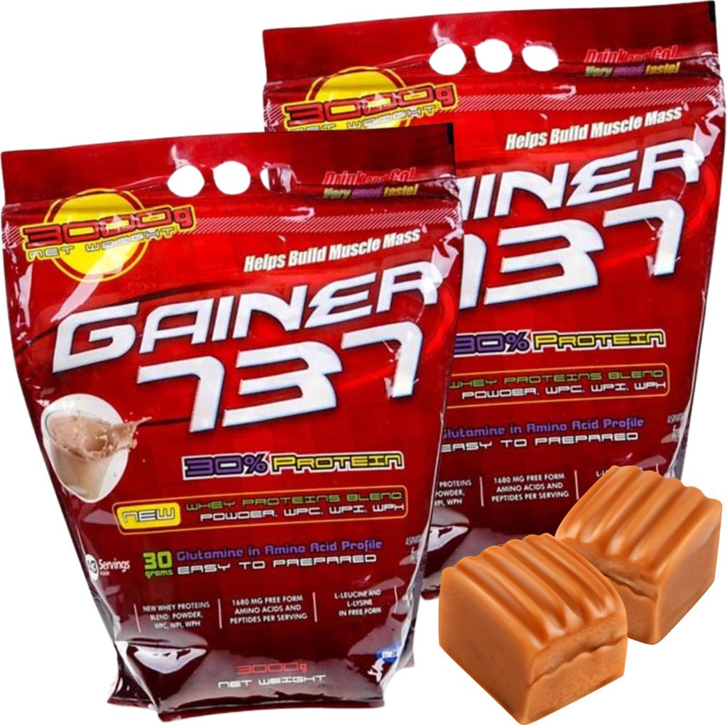 GAINER 737 Neu Wey Protein Complex Mass Glutamin Muskelaufbau Toffie 2x 3kg