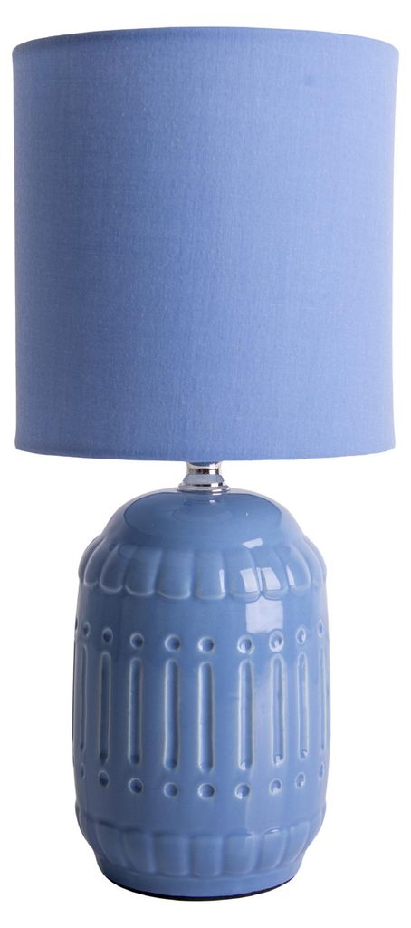 Stolní lampa, textilní keramika, světle modrá, V 30 cm Obrázek produktu 