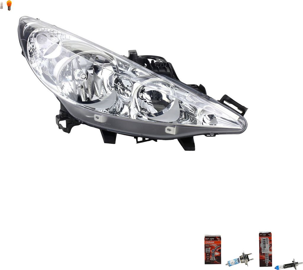 Johns, Scheinwerfer + Osram Night Breaker Laser passend für Peugeot 207 02/2006 - Rechts 620695