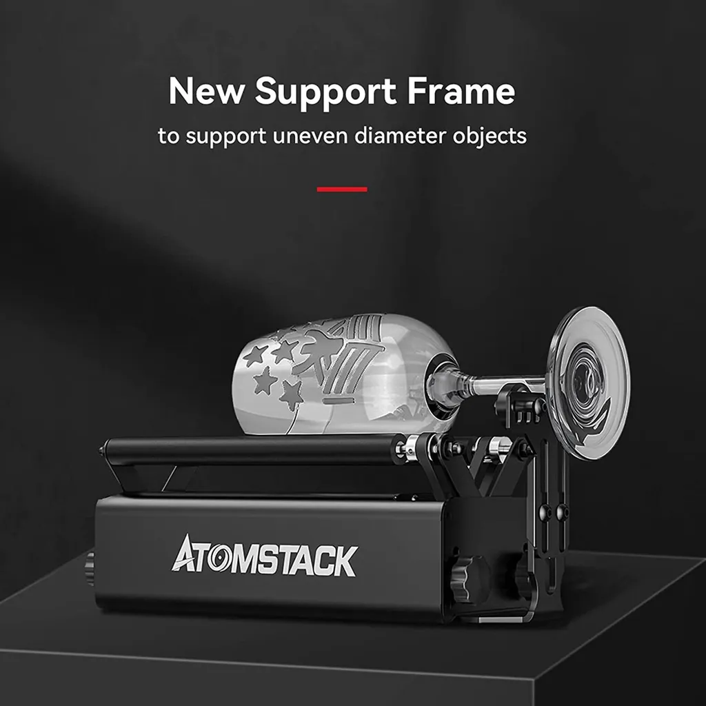 Support aluminium robuste 10cm pour machine à rouler et gravure CNC