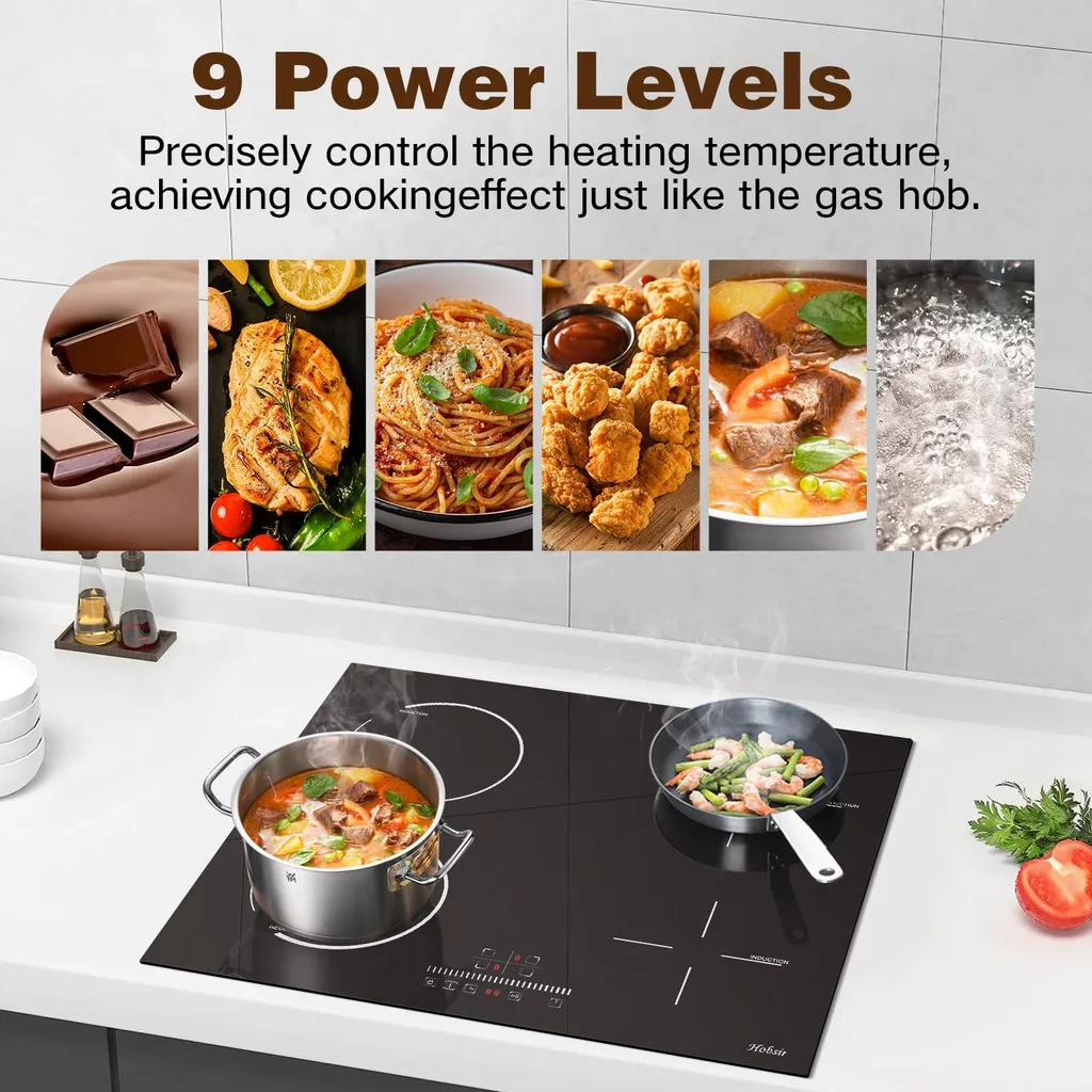 Table de cuisson induction 4 feux avec zone modulable Flex noire - 2