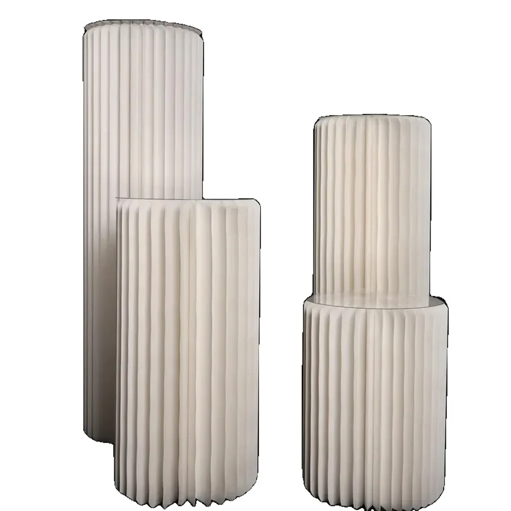 Présentoir à gâteaux design pliable en papier blanc haute résistance