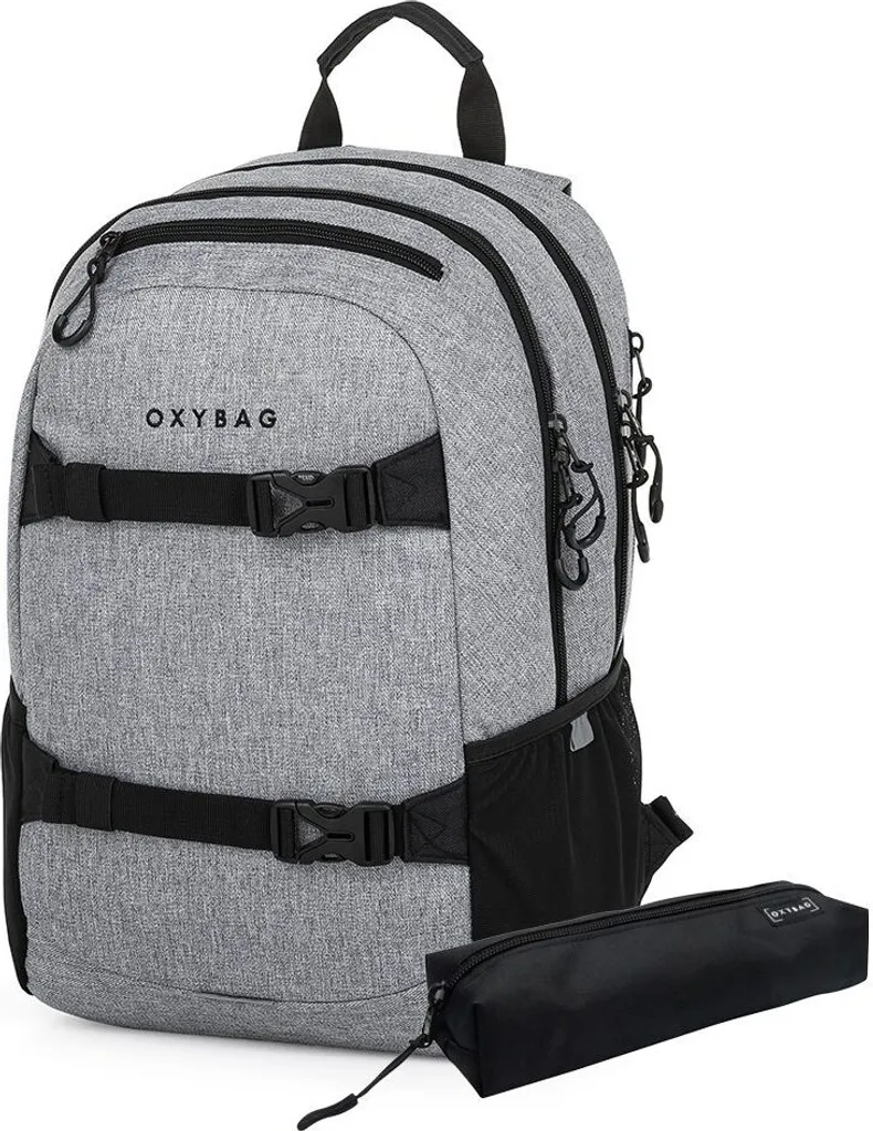 Oxybag Zaino per studenti + custodia OXY Sport Grigio Melange