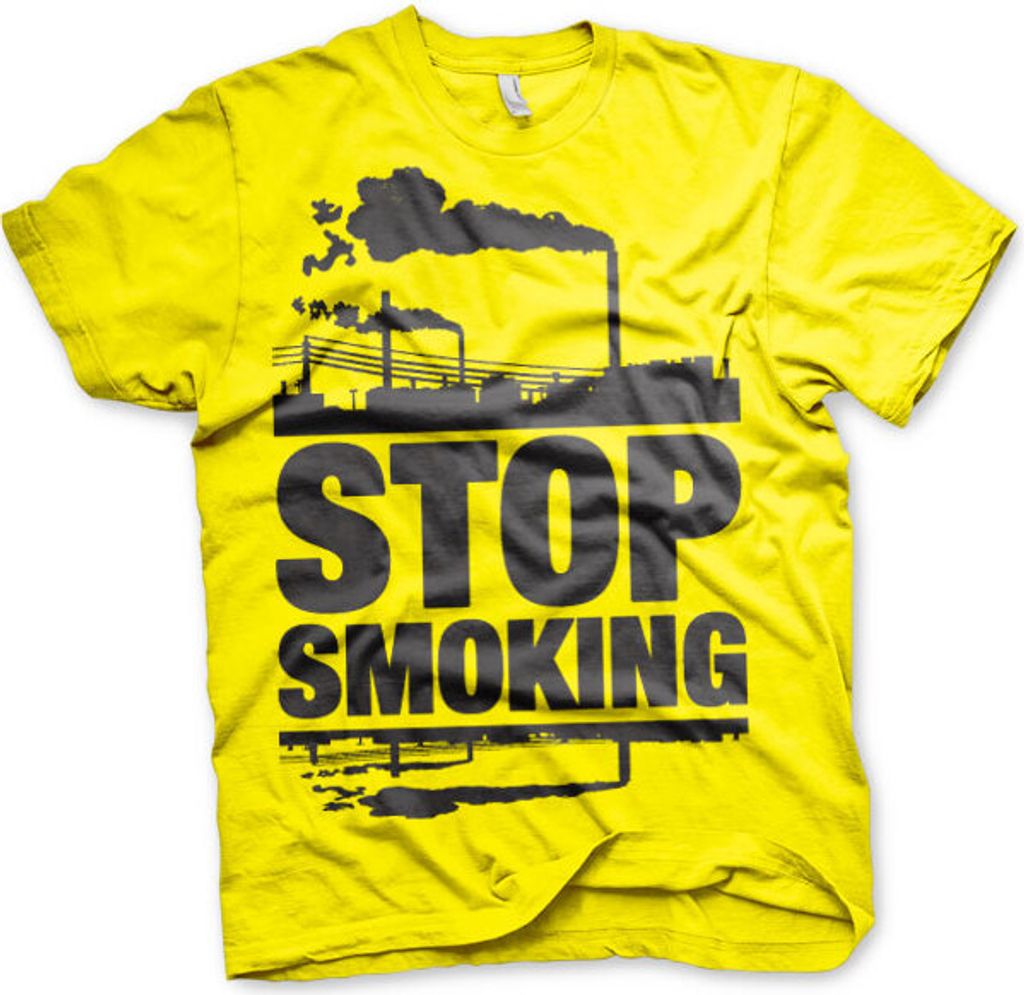 Stop Smoking T-Shirt - XX-Large - Yellow