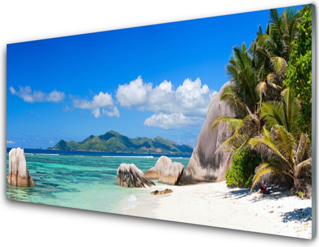 Küchenrückwand aus Glas 100x50cm Spritzschutz Meer Strand Landschaft