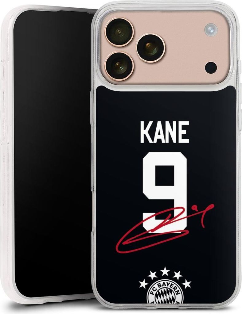 DeinDesign Handyhülle für Apple iPhone 17 Pro Max Silikon Hülle Case Smartphone Schutzhülle FC Bayern München Trikot Harry Kane