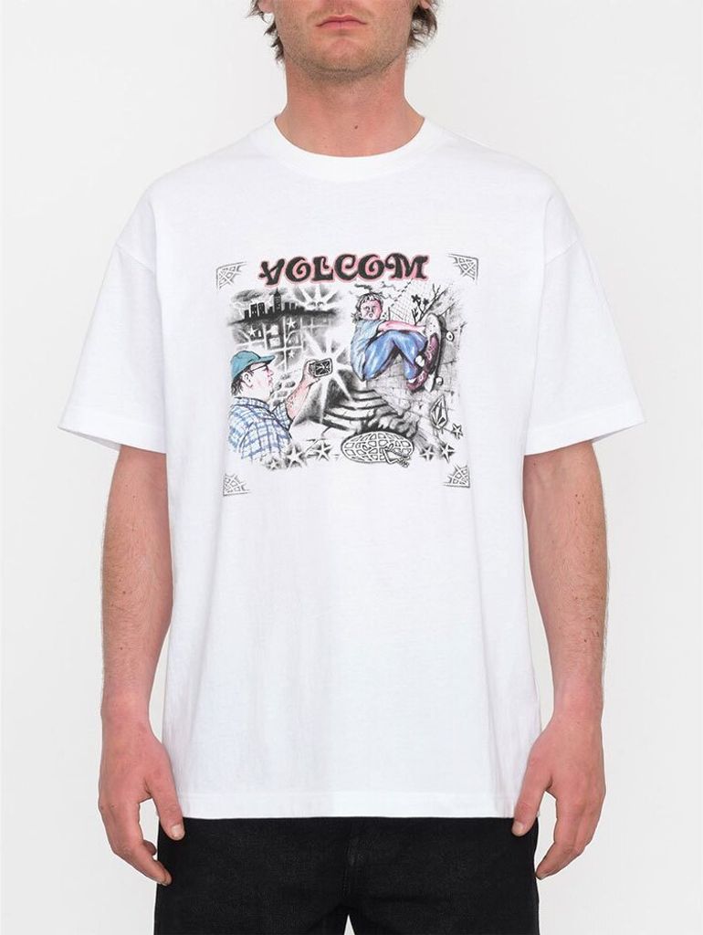 Volcom Street Keutchi Kurzarm-t-shirt Weiß L Mann Weiß L