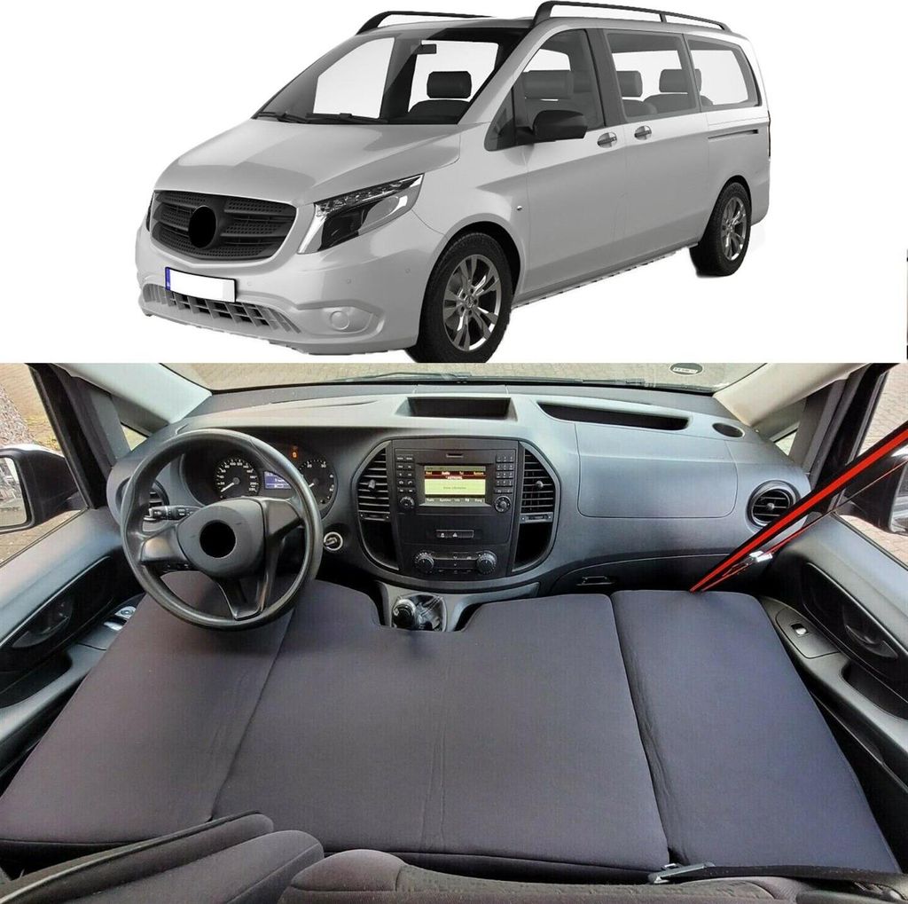 Barres De Toit Pour Mercedes EQV (W447) 2019-2024 – Modèle ACE-1, 3 Barres Grises, Charge Max 75 Kg - 8