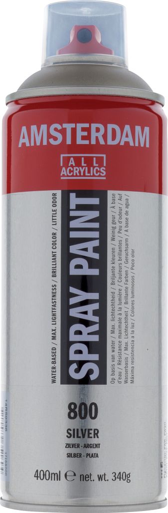 Amsterdam Sprühfarbe Spraydose hochpigmentiert 400 ml Silber 800
