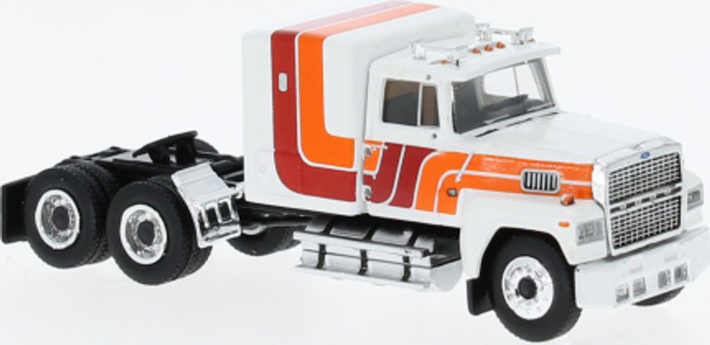 Brekina 85876 Ford LTL 9000, weiß/orange, US Truck Modell 1:87 (H0)