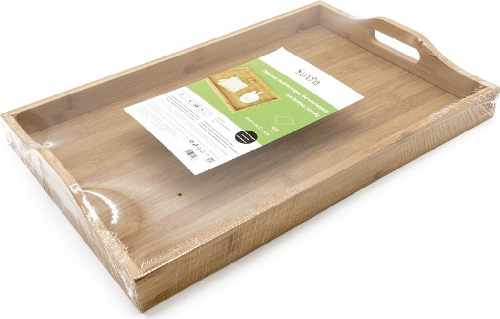 SUNCHA Bambustablett Servierplatte Serviertablett Produktbild 