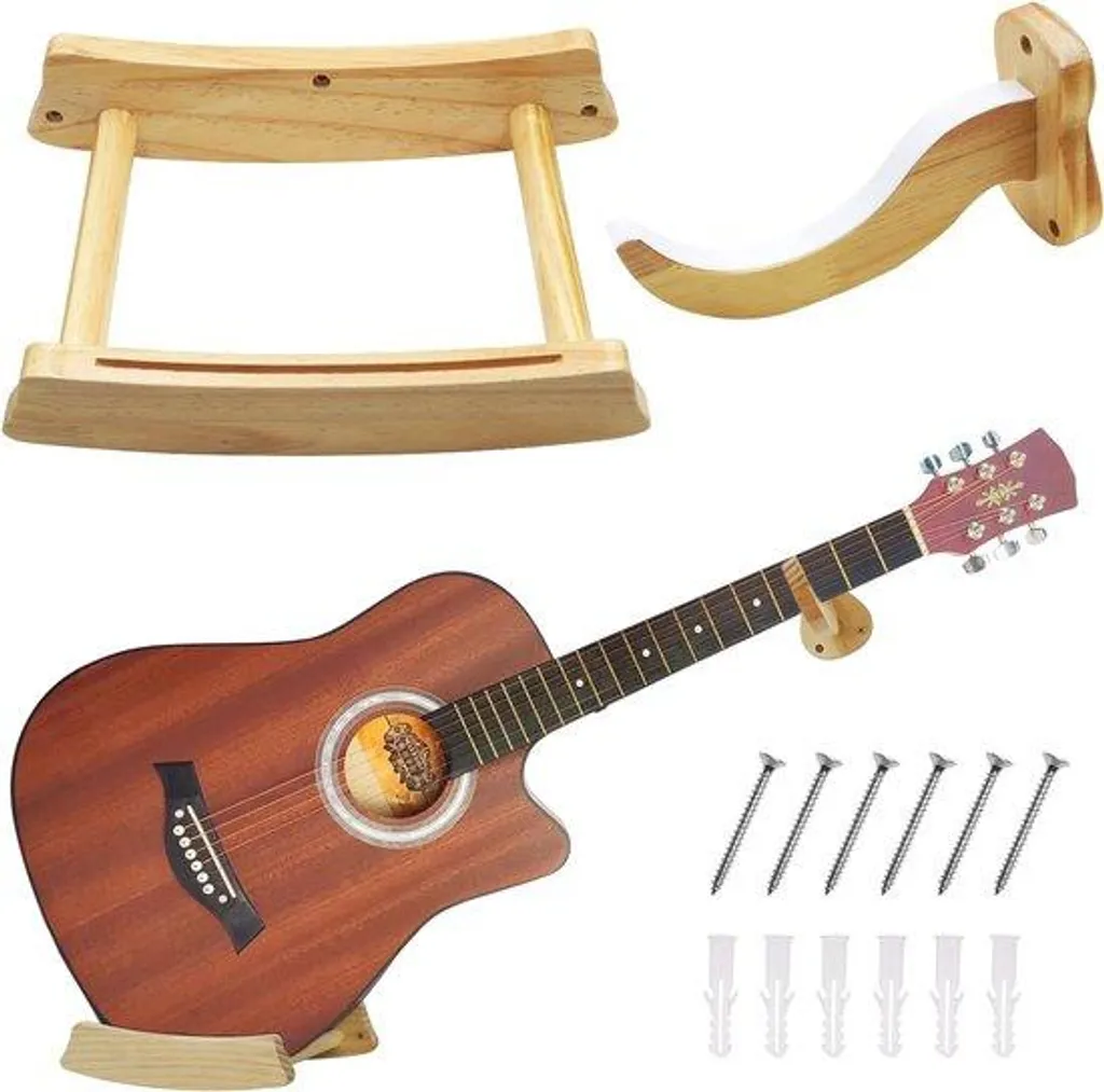 Évitez les chutes : Support guitare en bois stable et facile à monter