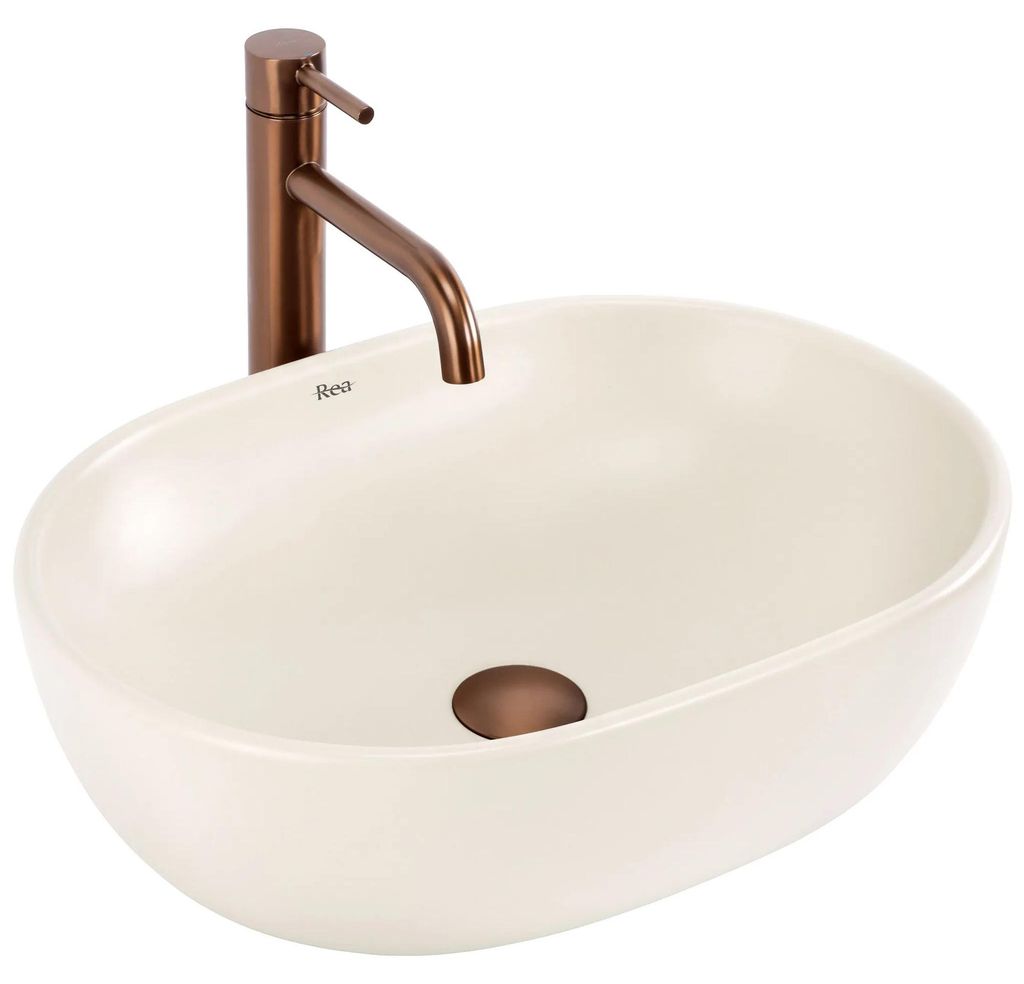 Lavabo Da Appoggio Rea Focus Creme Ecru Immagine del prodotto 
