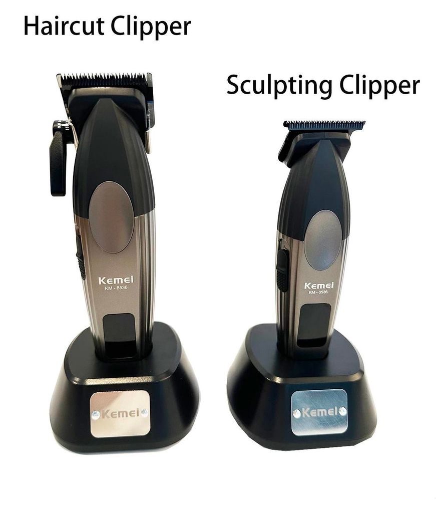 Haarschneider & Barttrimmer - KM-8536 - Profi Haarschneidemaschine für Herren - Titan-Klinge - 0,5–1 mm Schnittlänge - 85 Min Akkubetrieb - Lad...