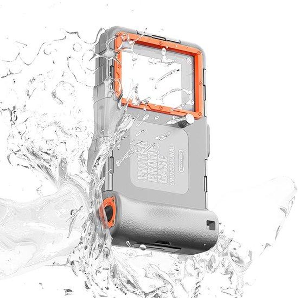 Professionelles Unterwasser-Telefongehäuse für iPhone und Samsung, 50 ft/15 m Wasserfest, für Unterwasserfotografie und -Video, grau.