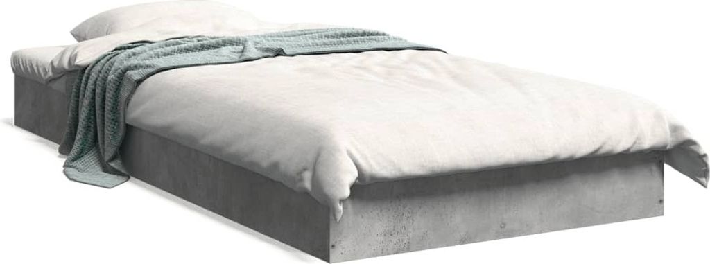 Maison Exclusive - Bettgestell Betongrau 75x190 cm Holzwerkstoff