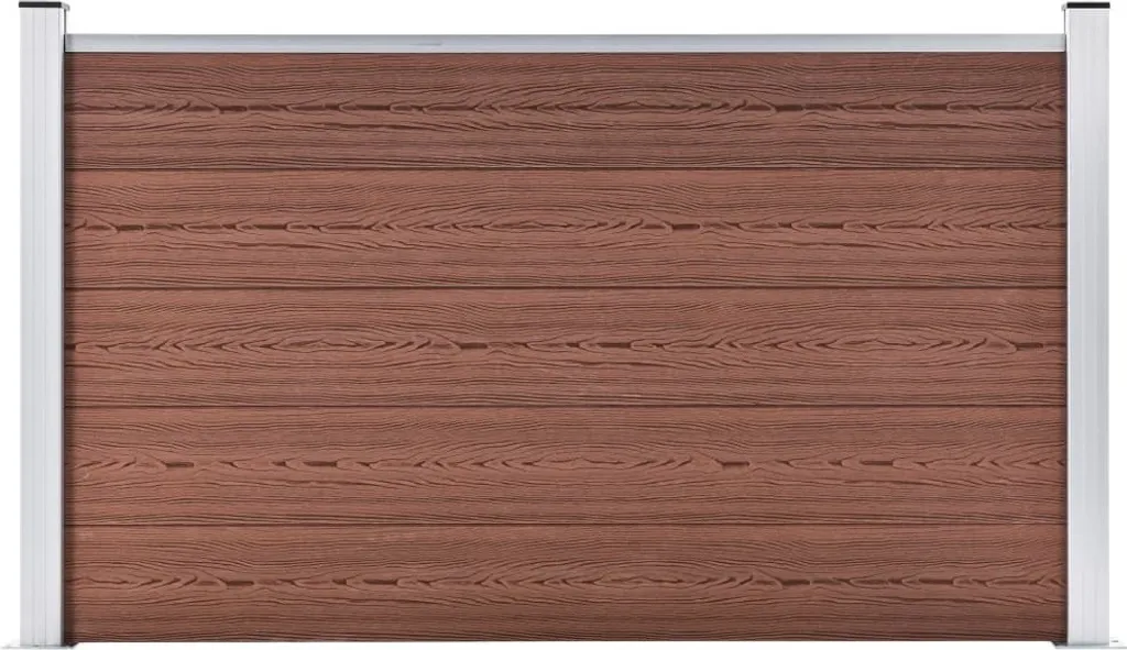 Clôture de jardin WPC 180x105 cm Marron - Panneau occultant extérieur