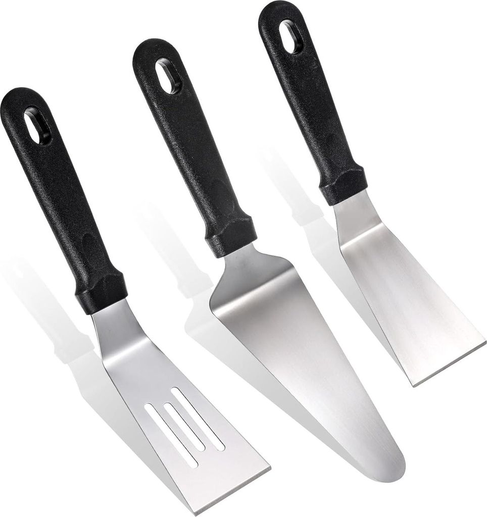 Edelstahlspatel - ergonomisches Design - Set von 3