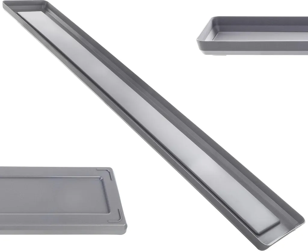 Bac à fleurs rectangulaire pour balcon plastique gris clair petit format - 2