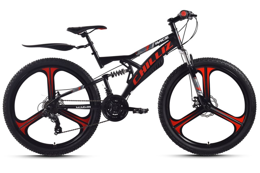 CHILLIZ Mountainbike Fully 26 Zoll MAG.01 schwarz-rot Produktbild 