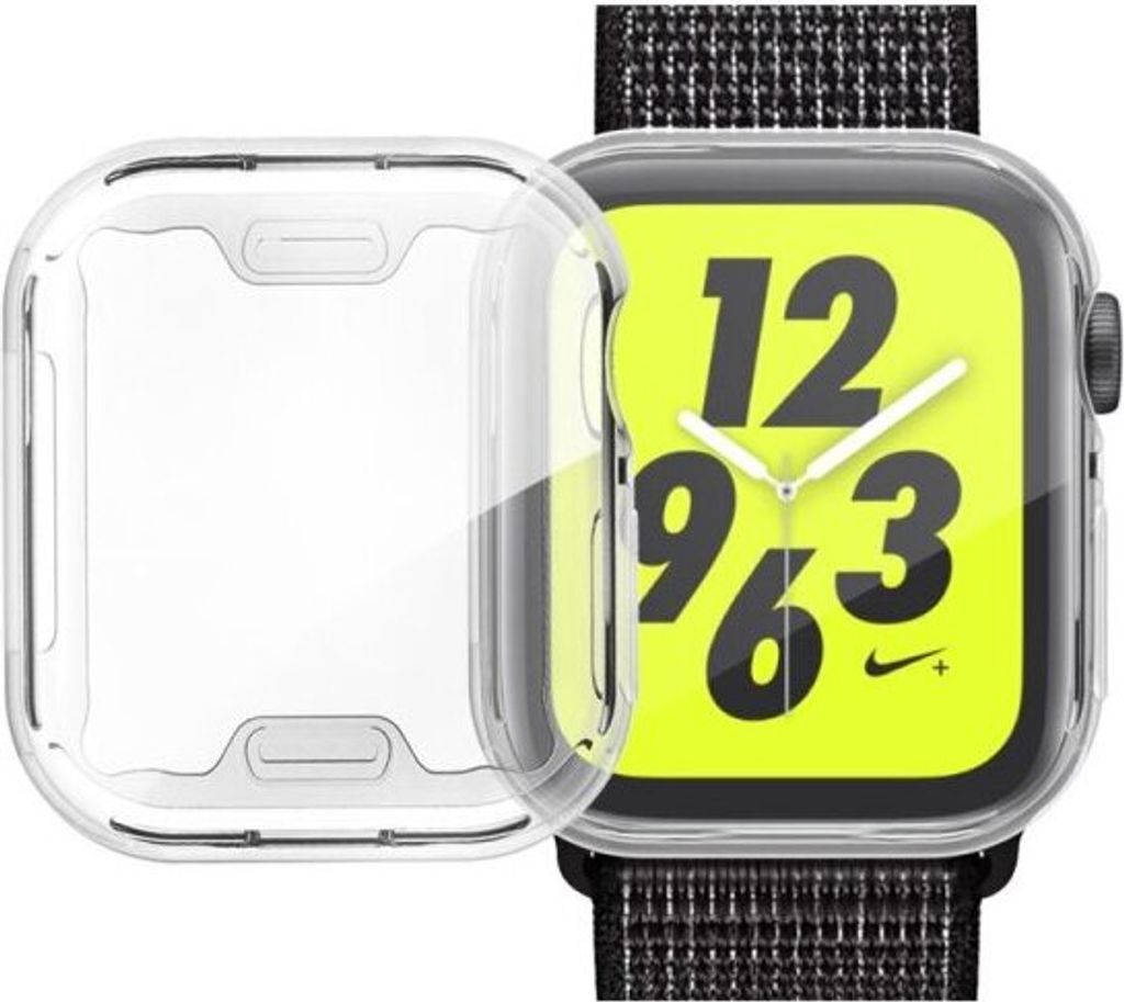 Schutzhülle für Apple Watch 4 & 5 40mm TPU Case Displayschutz Hülle Tasche Silber