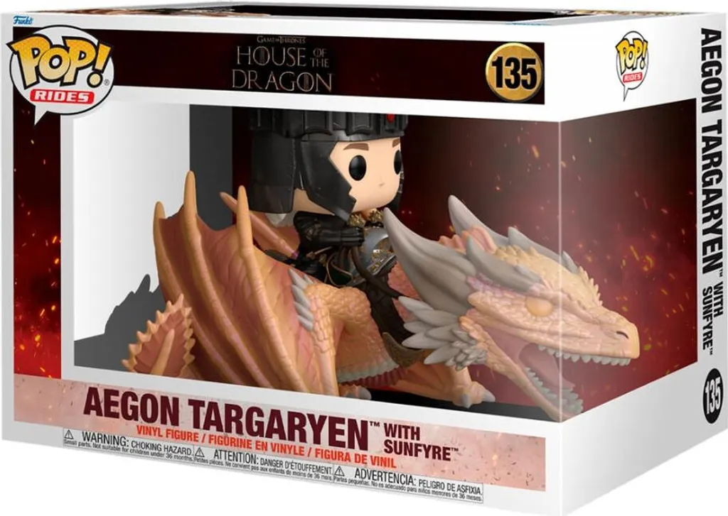 Figurine POP Aegon Targaryen et Sunfyre House of the Dragon n°159