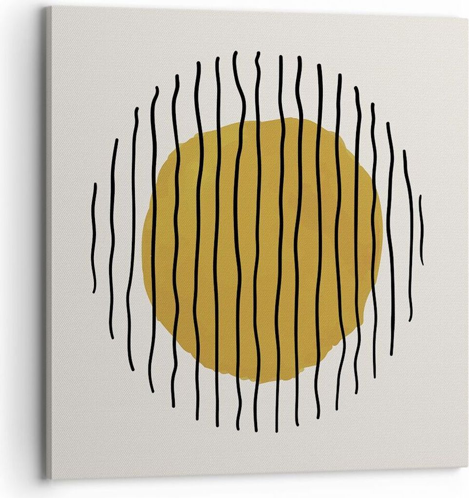 Bild auf Leinwand - Leinwandbild - Einteilig - Modern Piece Linear - 70x70cm - Wand Bild - Wanddeko - Wandbilder - Leinwanddruck - Bilder - Wanddek...