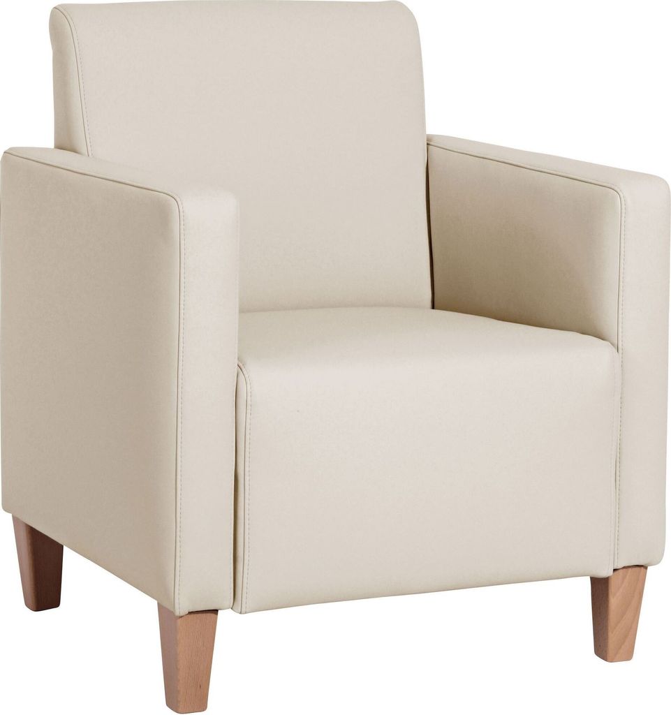 Sessel Karol Bezug Kunstleder Buche natur / beige 22211