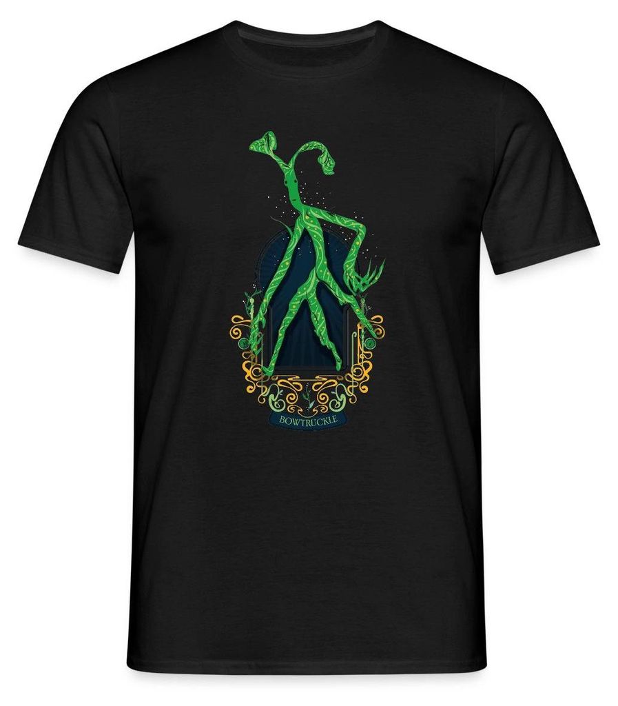 Spreadshirt Phantastische Tierwesen Bowtruckle Männer T-Shirt, XXL, Schwarz