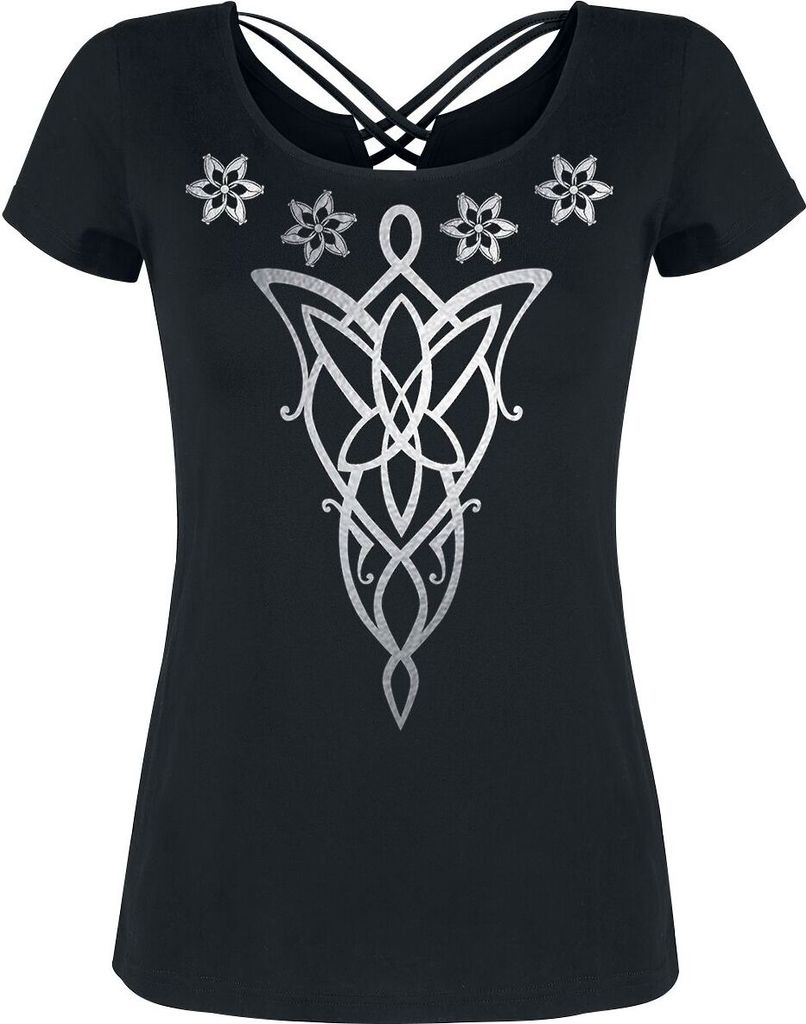 Der Herr der Ringe T-Shirt Damen Evenstar schwarz 4XL