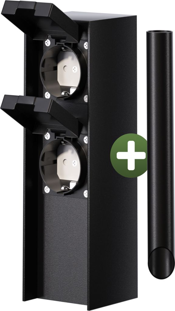 MONZANA® Gartensteckdose 2fach IP44 Metallspieß Garten Produktbild 
