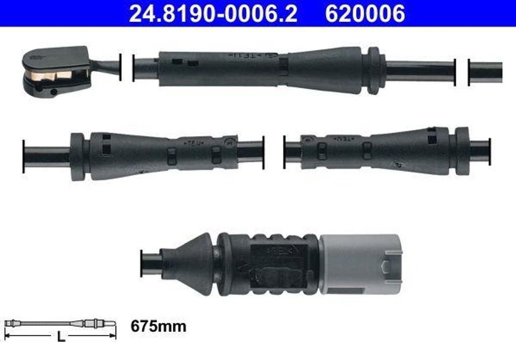 ATE 24.8190-0006.2 Warnkontakt, Bremsbelagverschleiß OE 34356792289 kompatibel mit 1er F20, 1er F21, 2er F23, 2er F22, 3er F30, 3er G20, 3er F34, ...