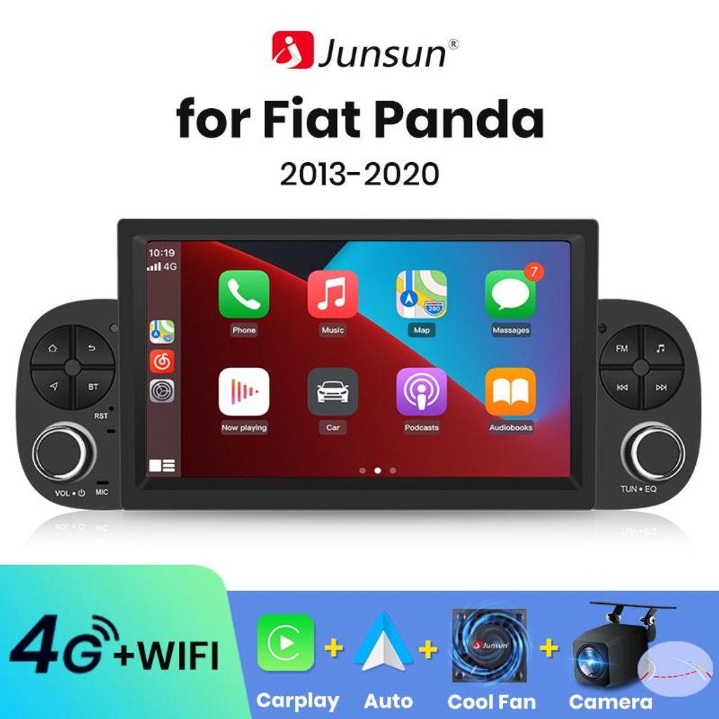 6+128G 7"Android 15 Autoradio Carplay pour Fiat Panda Image du produit 