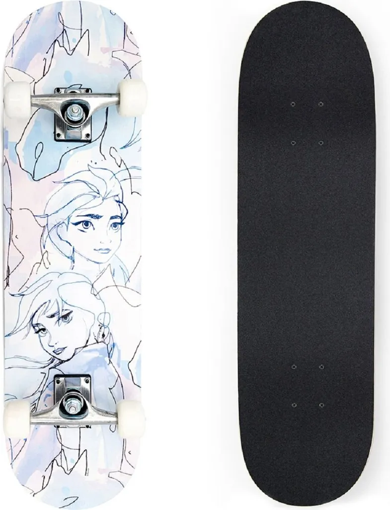 Skateboard Frozen 31 pouces bois : stabilité et sécurité pour débutants