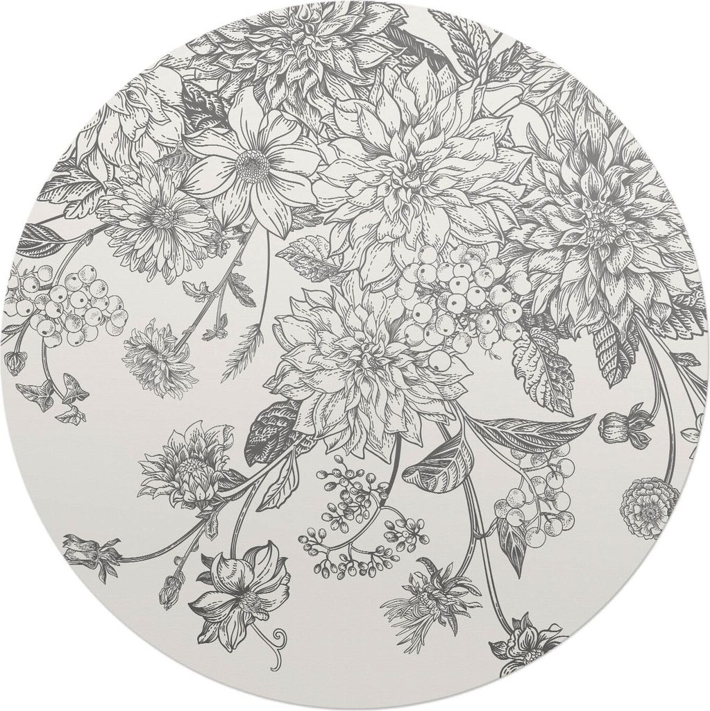 Florales Vintage-Muster – Bodenschutzmatte – Stuhlunterlage – Bürostuhlmatte – Rutschfeste Bodenmatte – Schutzmatte für Hartboden – f...