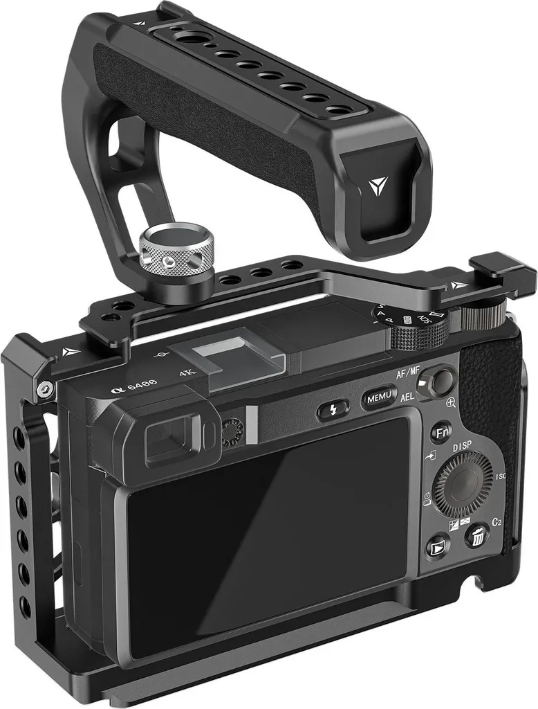 Kit cage vidéo en aluminium avec poignée pour Sony A6500 A6400 A6100