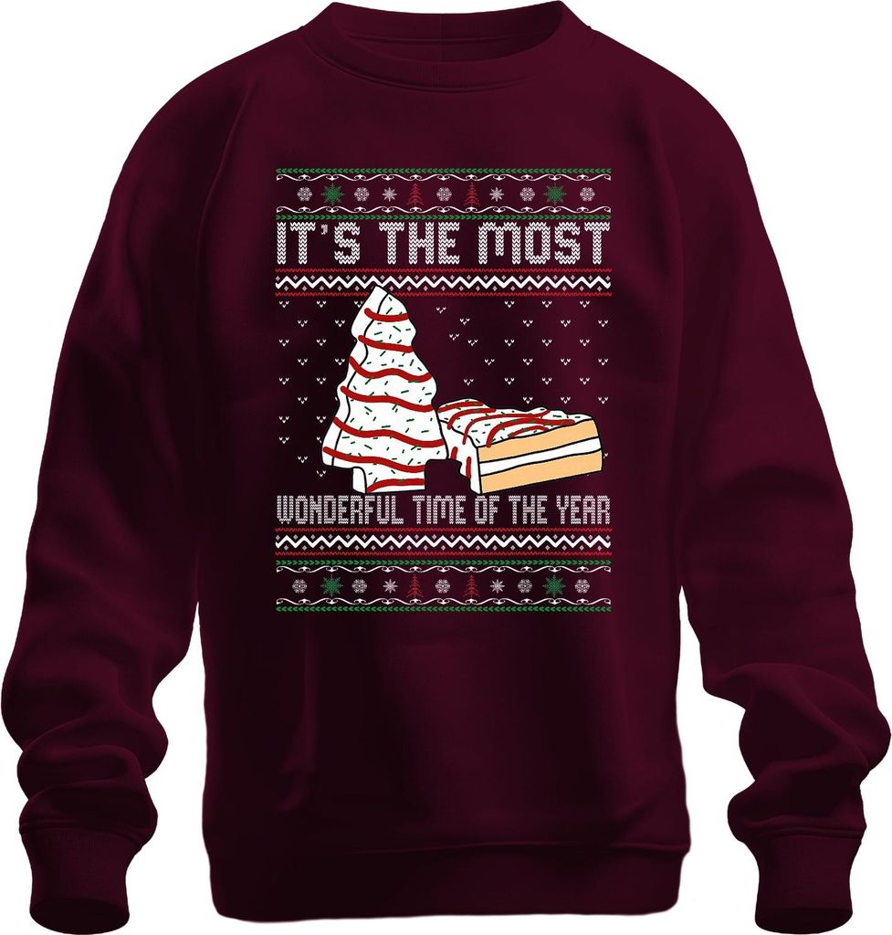 It's the Most Wonderful Christmas Cookie Tree Sprinkles Geschenk Uni Sweatshirt Pullover, Burgundy, M