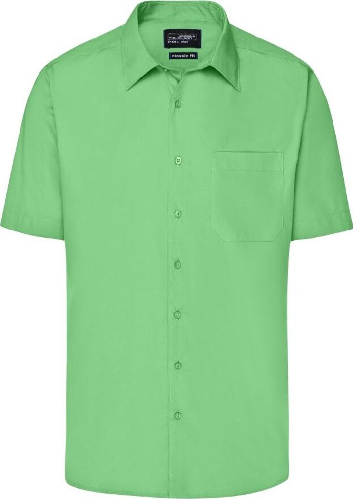 Men's Business Shirt Short-Sleeved lime-green, Gr. XXL