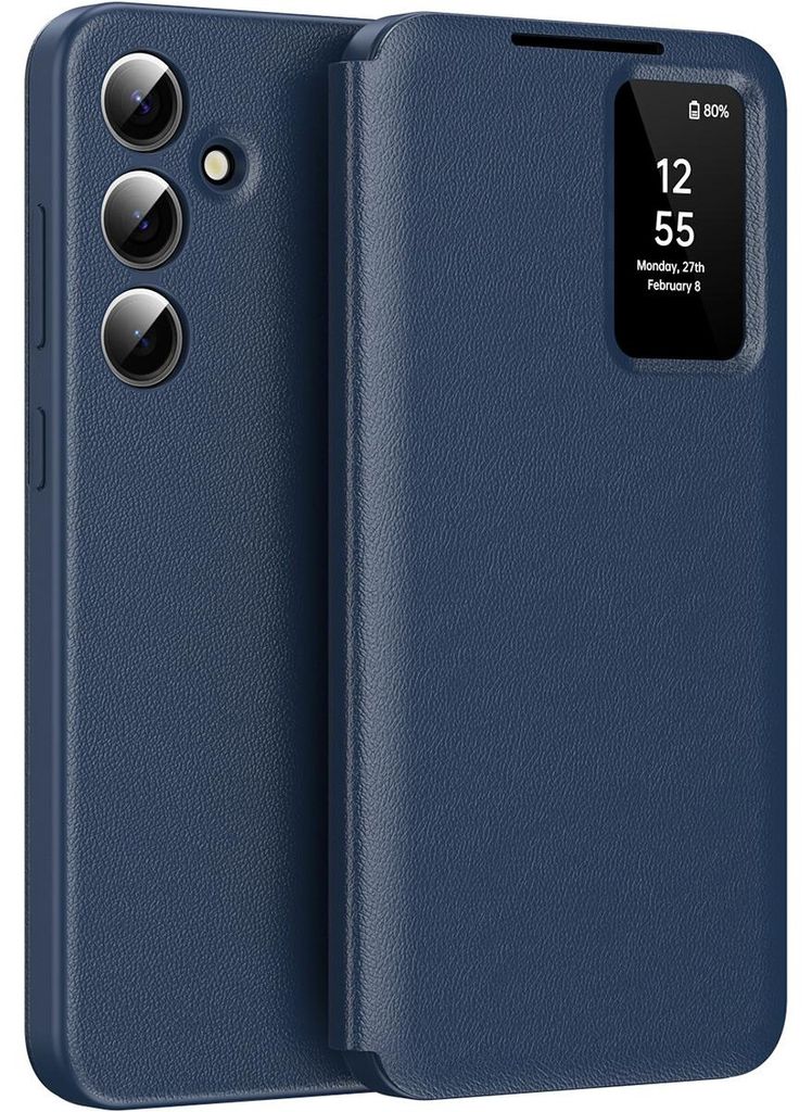Leder Flip Case für Samsung Galaxy S23 FE, Smart View Produktbild 