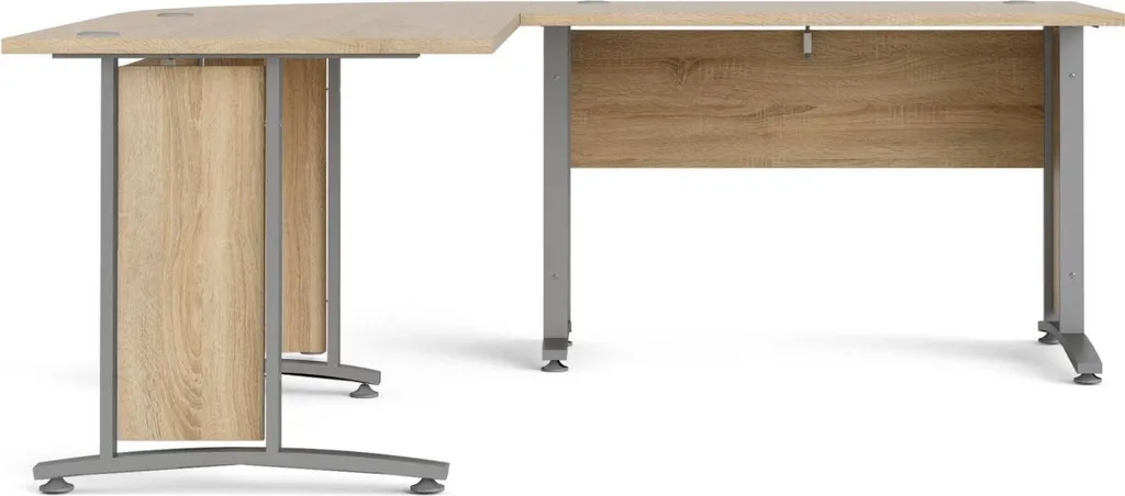 Armoire d'angle Prima en bois chêne structuré pour chambre