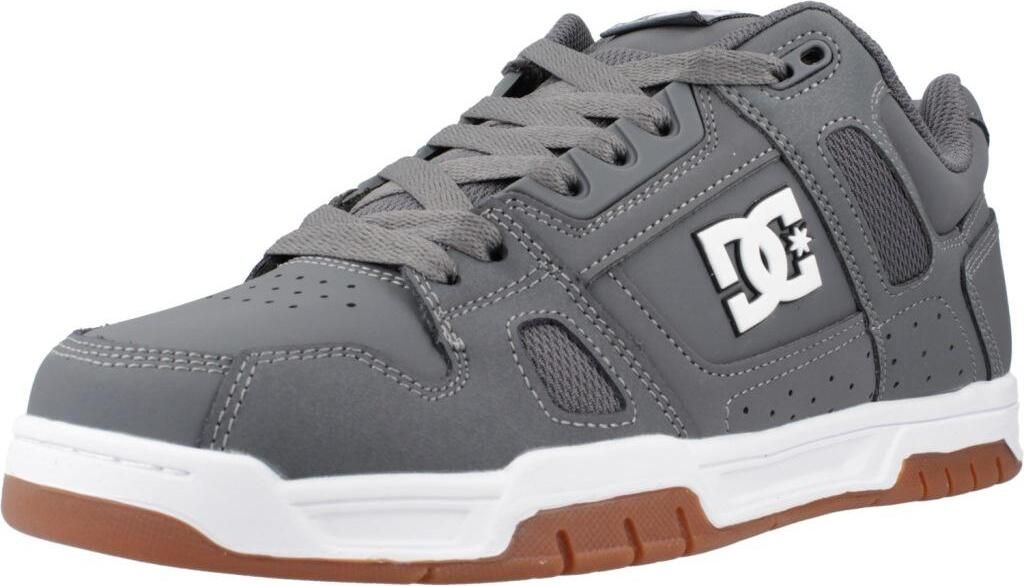 DC Shoes Stag Herren Schnürung Leder Lässige Turnschuhe Grau – undefined / Grau