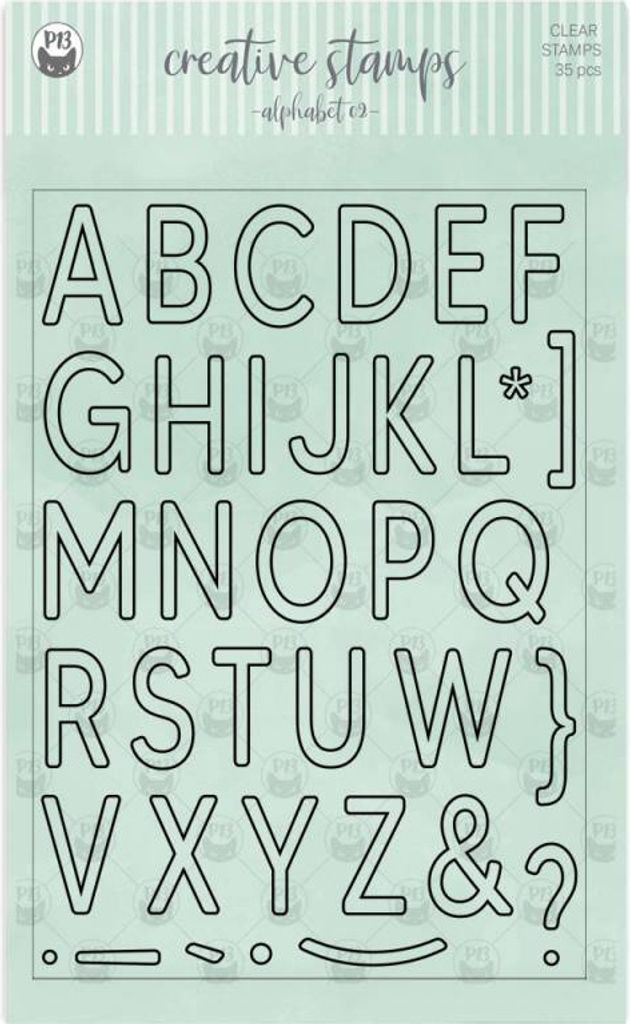 P13 Transparent Stempeln Set Motivstempel Clear Stamps, Alphabet 02