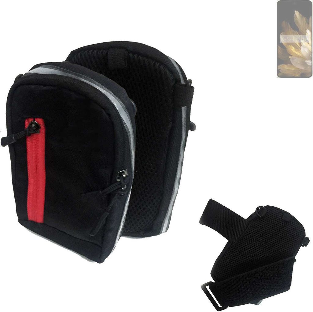 K-S-Trade Outdoor Gürteltasche Holster Umhängetasche kompatibel mit Oppo Find N3 schwarz Handy Tasche Case travelbag Schutz Hülle Handy Hülle