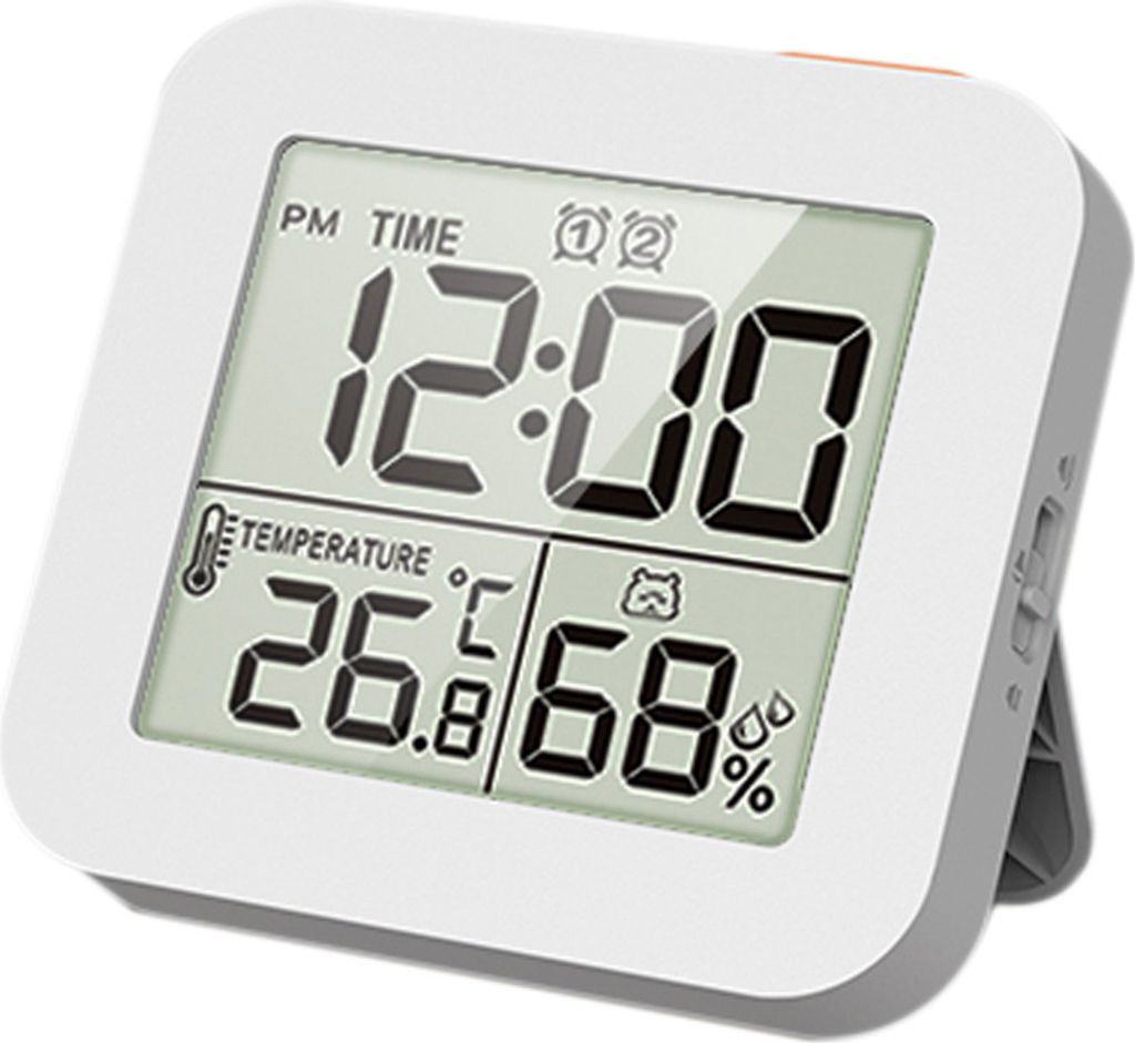 LCD-Digitalanzeige, Hygrothermograph, Luftfeuchtigkeitsmesser, Temperaturmesser, multifunktionale Uhr, Timer, recycelbare Zeitmessung, zwei Saetze ...