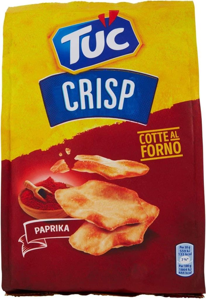 6x TUC Crisp Paprika Im Ofen kross gebackene Cracker mit Produktbild 