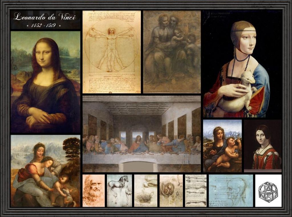 Grafika Puzzle Leonardo da Vinci Collage - Kunst Puzzleteile 2000 Stück