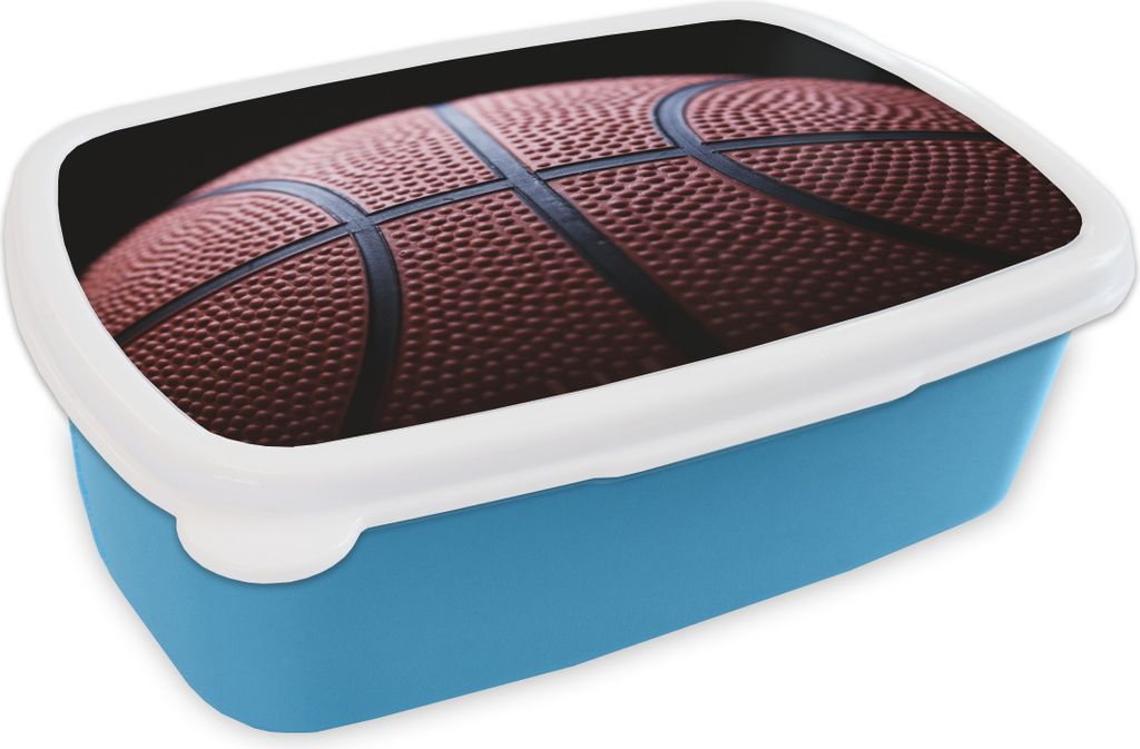 KitchenYeah Lunchbox Brotzeit Brotdose 17x11 cm Ein Basketball auf schwarzem Hintergrund Kinder Brotzeitdose - Lunch - Kunststoff - Brotbüchse ...