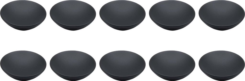 Natural Goods Berlin Möbelgriff MULDE, Möbelknopf, Schrankgriff, Knauf für Schublade und Tür, Schwarz, 10 Stück