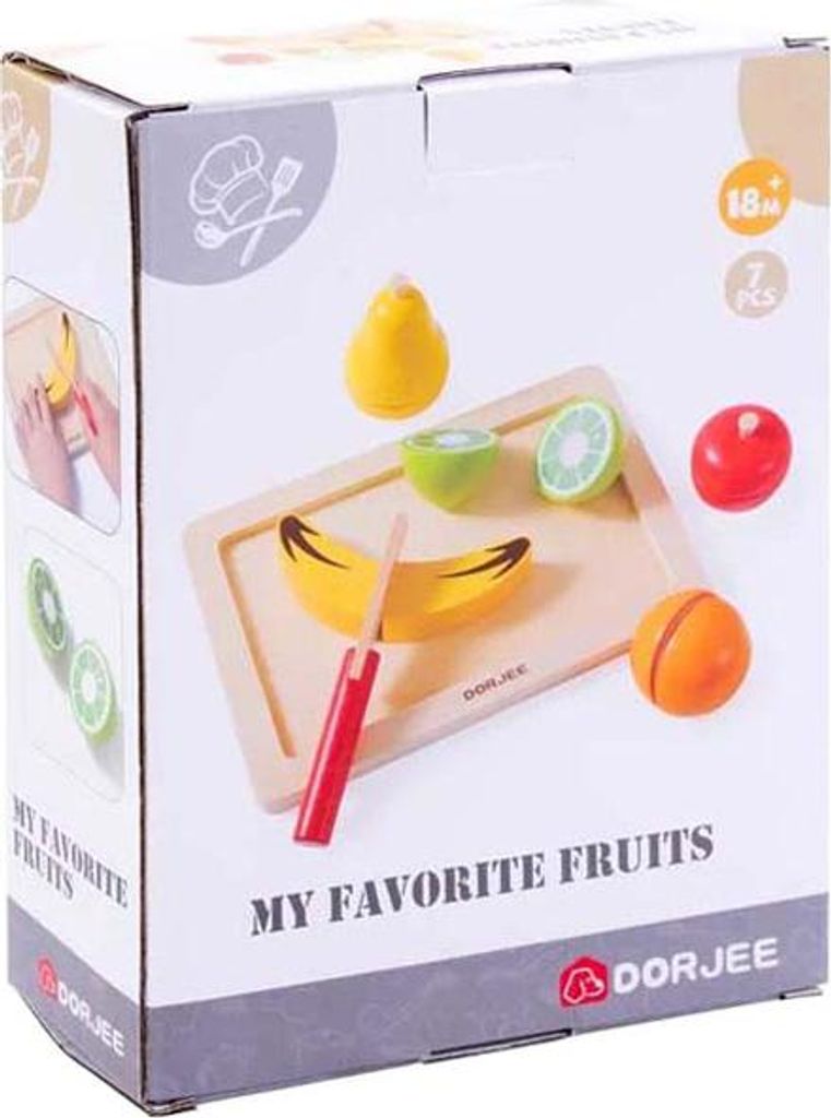 Holz Schneideset Obst Spielküche Set für Kinder ab 18 Monaten