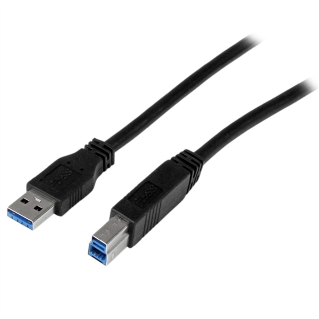 StarTech.com 1m es USB 3.0 SuperSpeed Kabel A auf B - Schwarz - USB 3 Anschlusskabel - Stecker/Stecker - USB-Kabel - USB Type B (M)